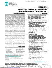 MAX32590 datasheet pdf MAXIM - Dallas Semiconductor