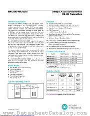 MAX3294AUT+TCGD datasheet pdf MAXIM - Dallas Semiconductor