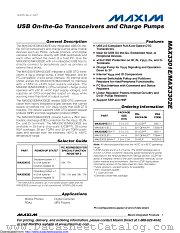 MAX3301EEBA datasheet pdf MAXIM - Dallas Semiconductor