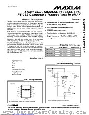 MAX3311ECUB-T datasheet pdf MAXIM - Dallas Semiconductor