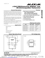 MAX3314ECKA+ datasheet pdf MAXIM - Dallas Semiconductor