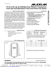 MAX3320ACAP+ datasheet pdf MAXIM - Dallas Semiconductor