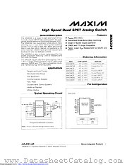 MAX334EPE+ datasheet pdf MAXIM - Dallas Semiconductor