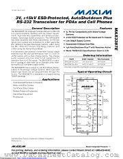 MAX3387ECUG+ datasheet pdf MAXIM - Dallas Semiconductor