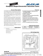 MAX3540 datasheet pdf MAXIM - Dallas Semiconductor
