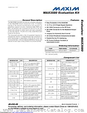 MAX3580EVKIT+ datasheet pdf MAXIM - Dallas Semiconductor