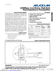 MAX3658AETA+T datasheet pdf MAXIM - Dallas Semiconductor