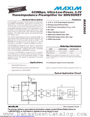 MAX3665EUA+ datasheet pdf MAXIM - Dallas Semiconductor