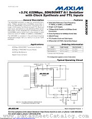 MAX3690ECJ+T datasheet pdf MAXIM - Dallas Semiconductor