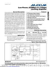 MAX3746ETE-T datasheet pdf MAXIM - Dallas Semiconductor