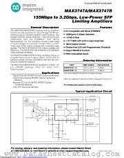 MAX3747AEUB+T datasheet pdf MAXIM - Dallas Semiconductor