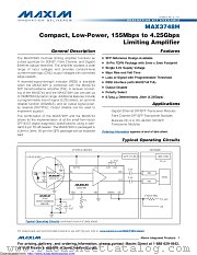 MAX3748HETE+ datasheet pdf MAXIM - Dallas Semiconductor