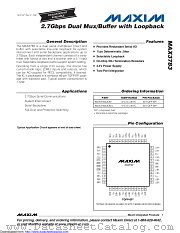 MAX3783UCM-TD datasheet pdf MAXIM - Dallas Semiconductor