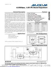 MAX3785UWL+ datasheet pdf MAXIM - Dallas Semiconductor