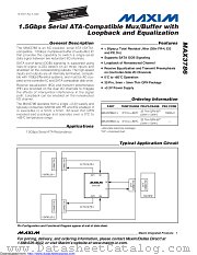 MAX3786UTJ+ datasheet pdf MAXIM - Dallas Semiconductor
