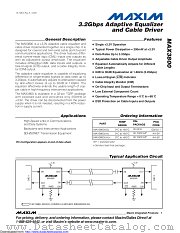 MAX3800UTJ+T datasheet pdf MAXIM - Dallas Semiconductor