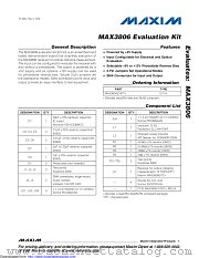 MAX3806EVKIT datasheet pdf MAXIM - Dallas Semiconductor