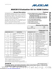 MAX3815EVKIT-HDMI datasheet pdf MAXIM - Dallas Semiconductor