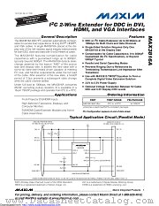 MAX3816ACUE+ datasheet pdf MAXIM - Dallas Semiconductor