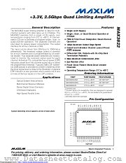 MAX3822UCM+ datasheet pdf MAXIM - Dallas Semiconductor