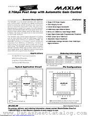 MAX3861EGG-T datasheet pdf MAXIM - Dallas Semiconductor