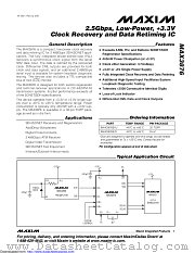 MAX3876EHJ+ datasheet pdf MAXIM - Dallas Semiconductor