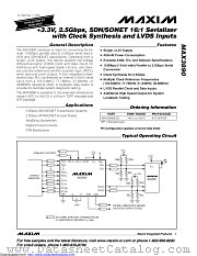 MAX3890ECB+TD datasheet pdf MAXIM - Dallas Semiconductor