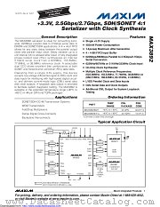 MAX3892EGH+ datasheet pdf MAXIM - Dallas Semiconductor