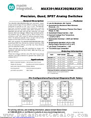 MAX392ESE+T datasheet pdf MAXIM - Dallas Semiconductor