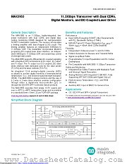 MAX3955ETJ+ datasheet pdf MAXIM - Dallas Semiconductor