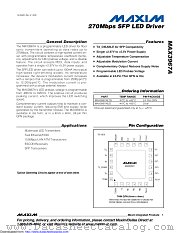 MAX3967AETG+ datasheet pdf MAXIM - Dallas Semiconductor