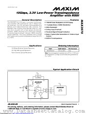 MAX3970U/D datasheet pdf MAXIM - Dallas Semiconductor