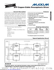 MAX3982UTE+T datasheet pdf MAXIM - Dallas Semiconductor