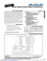 MAX3983UGK+W datasheet pdf MAXIM - Dallas Semiconductor