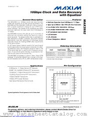 MAX3992UTG+ datasheet pdf MAXIM - Dallas Semiconductor