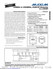 MAX4003ETA+T datasheet pdf MAXIM - Dallas Semiconductor