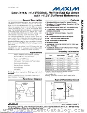 MAX4038EBL+ datasheet pdf MAXIM - Dallas Semiconductor