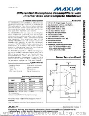 MAX4061ETA+ datasheet pdf MAXIM - Dallas Semiconductor