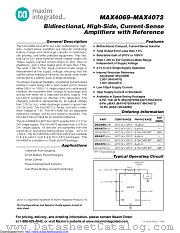 MAX4072AUA+T datasheet pdf MAXIM - Dallas Semiconductor