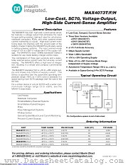 MAX4073HAXK+ datasheet pdf MAXIM - Dallas Semiconductor
