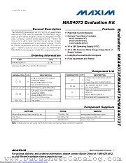 MAX4073EVKIT datasheet pdf MAXIM - Dallas Semiconductor