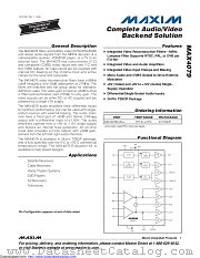 MAX4079 datasheet pdf MAXIM - Dallas Semiconductor