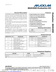 MAX4090EVKIT+ datasheet pdf MAXIM - Dallas Semiconductor