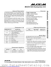 MAX4159EVKIT-SO datasheet pdf MAXIM - Dallas Semiconductor