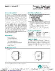 MAX4197ESA+T datasheet pdf MAXIM - Dallas Semiconductor