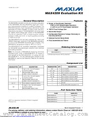MAX4209EVKIT+ datasheet pdf MAXIM - Dallas Semiconductor