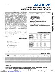 MAX4265ESA+ datasheet pdf MAXIM - Dallas Semiconductor