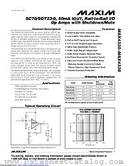 MAX4338EUB-TG05 datasheet pdf MAXIM - Dallas Semiconductor