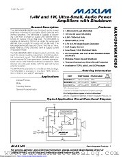 MAX4365ETA+ datasheet pdf MAXIM - Dallas Semiconductor