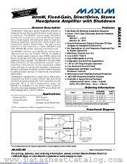 MAX4411EBE+W datasheet pdf MAXIM - Dallas Semiconductor